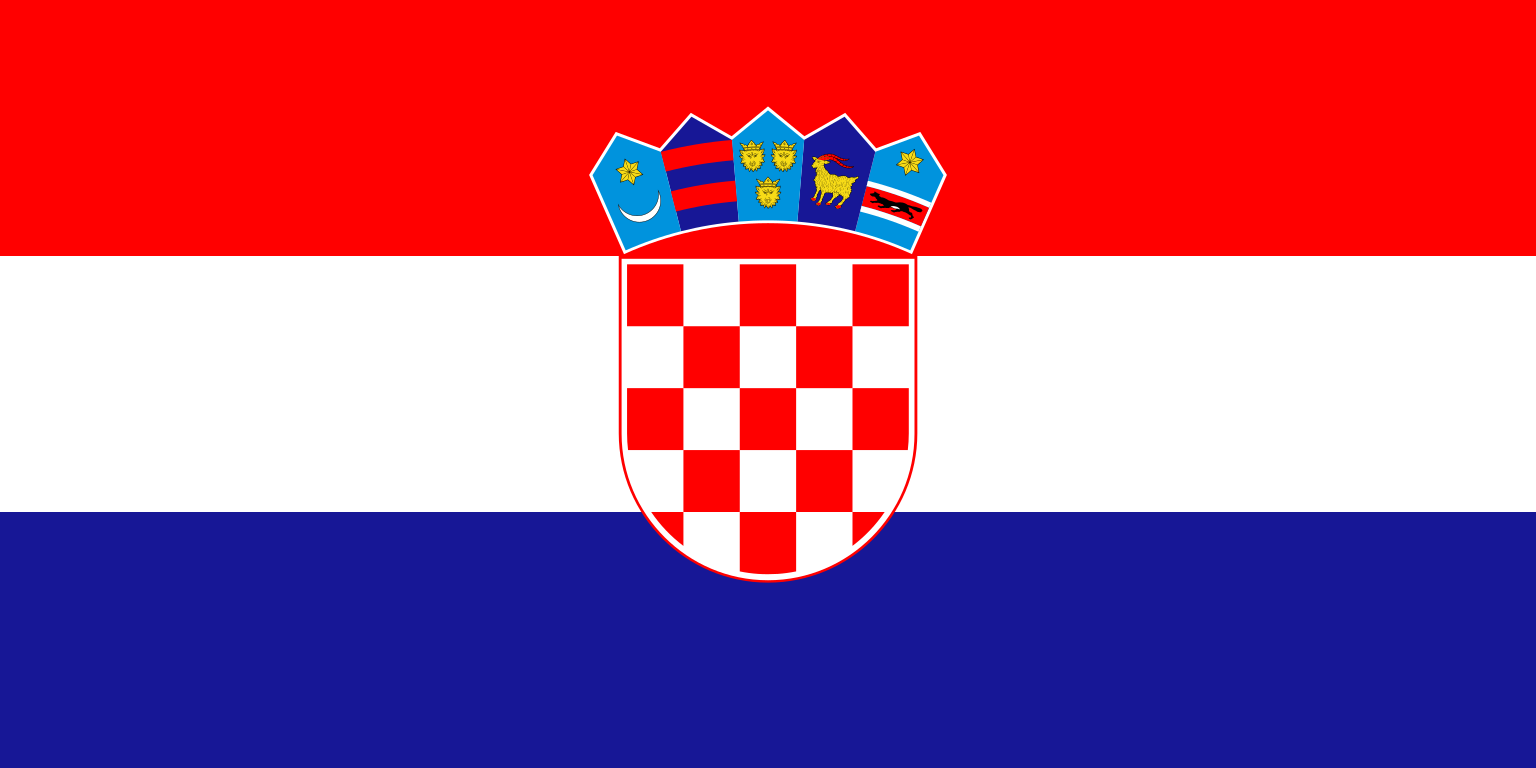 Obr�zek st�tn� vlajky st�tu Chorvatsko - v rozli�en� 1536x768 - Evropa