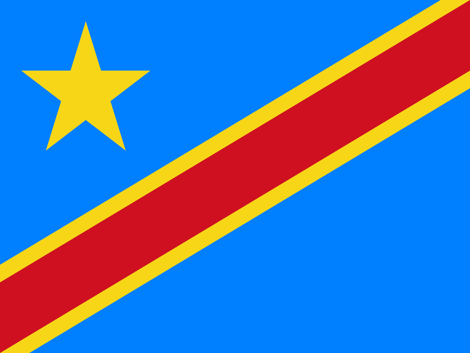 Obrázek státní vlajky státu Demokratická republika Kongo - v rozlišení 1536x1152 - Afrika Obrázek státní vlajky státu Demokratická republika Kongo - v rozlišení 1536x1152 - Afrika