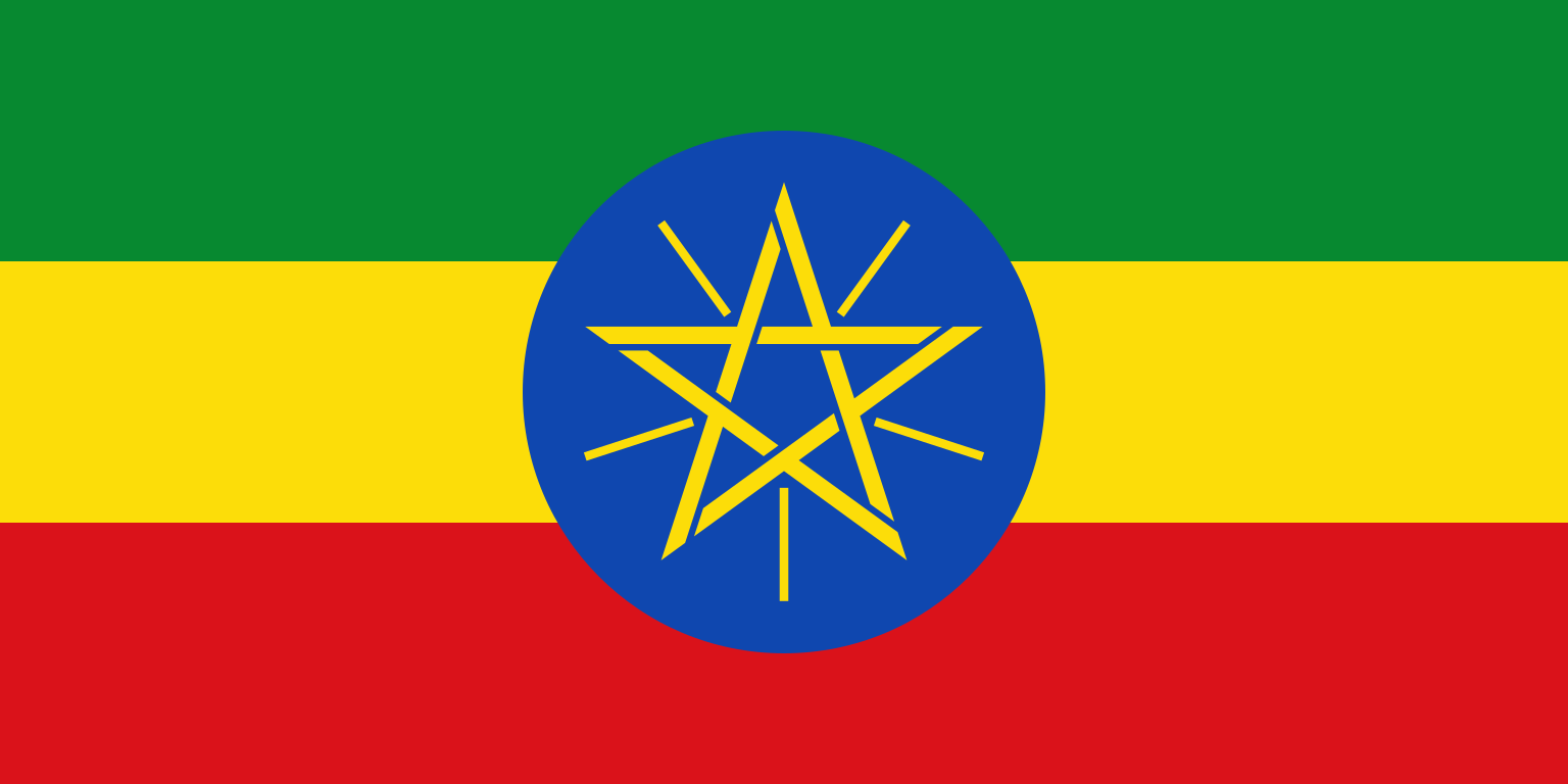 Obrázek státní vlajky státu Etiopie - v rozlišení 1536x768 - Afrika Obrázek státní vlajky státu Etiopie - v rozlišení 1536x768 - Afrika