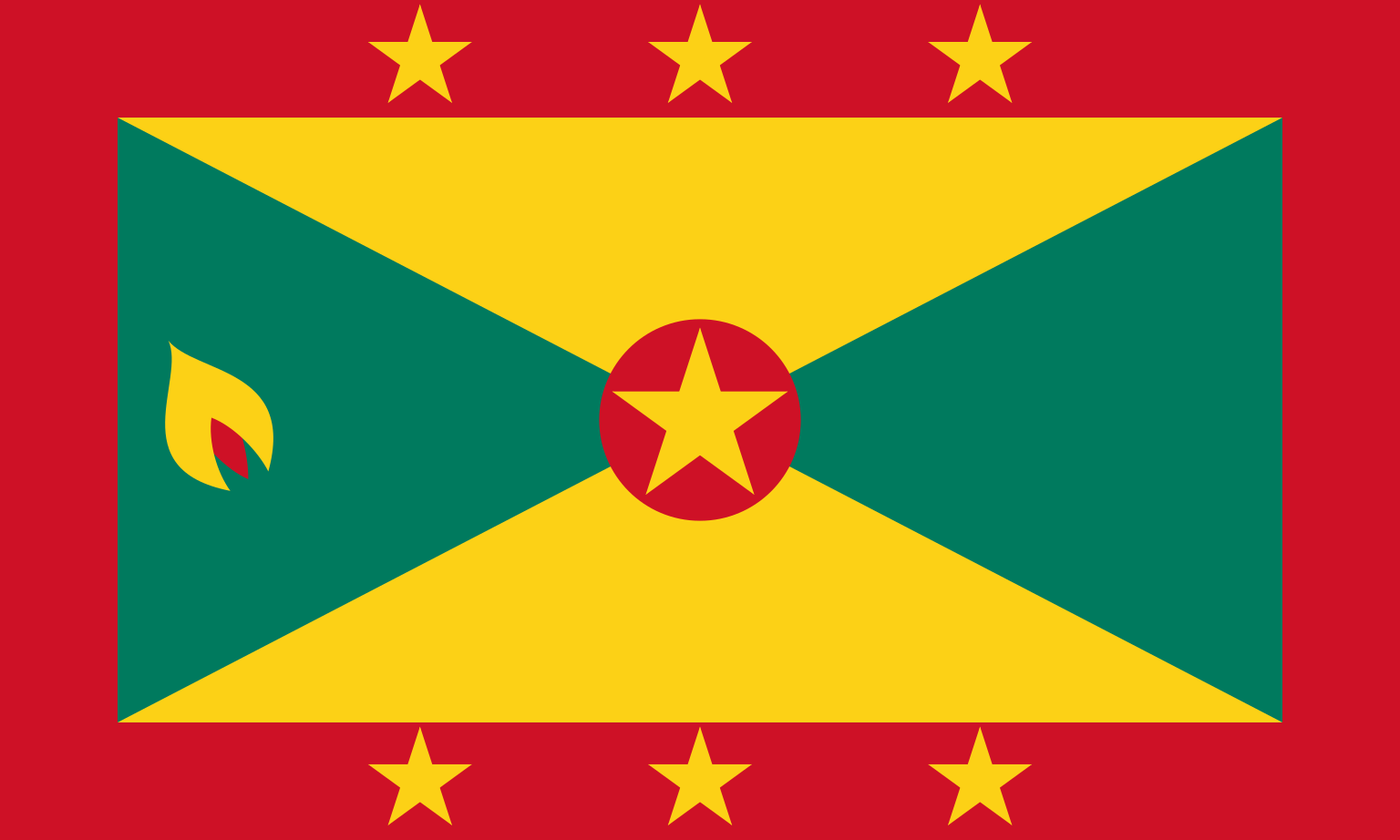 Obrázek státní vlajky státu Grenada - v rozlišení 1536x922 - Střední Amerika Obrázek státní vlajky státu Grenada - v rozlišení 1536x922 - Střední Amerika