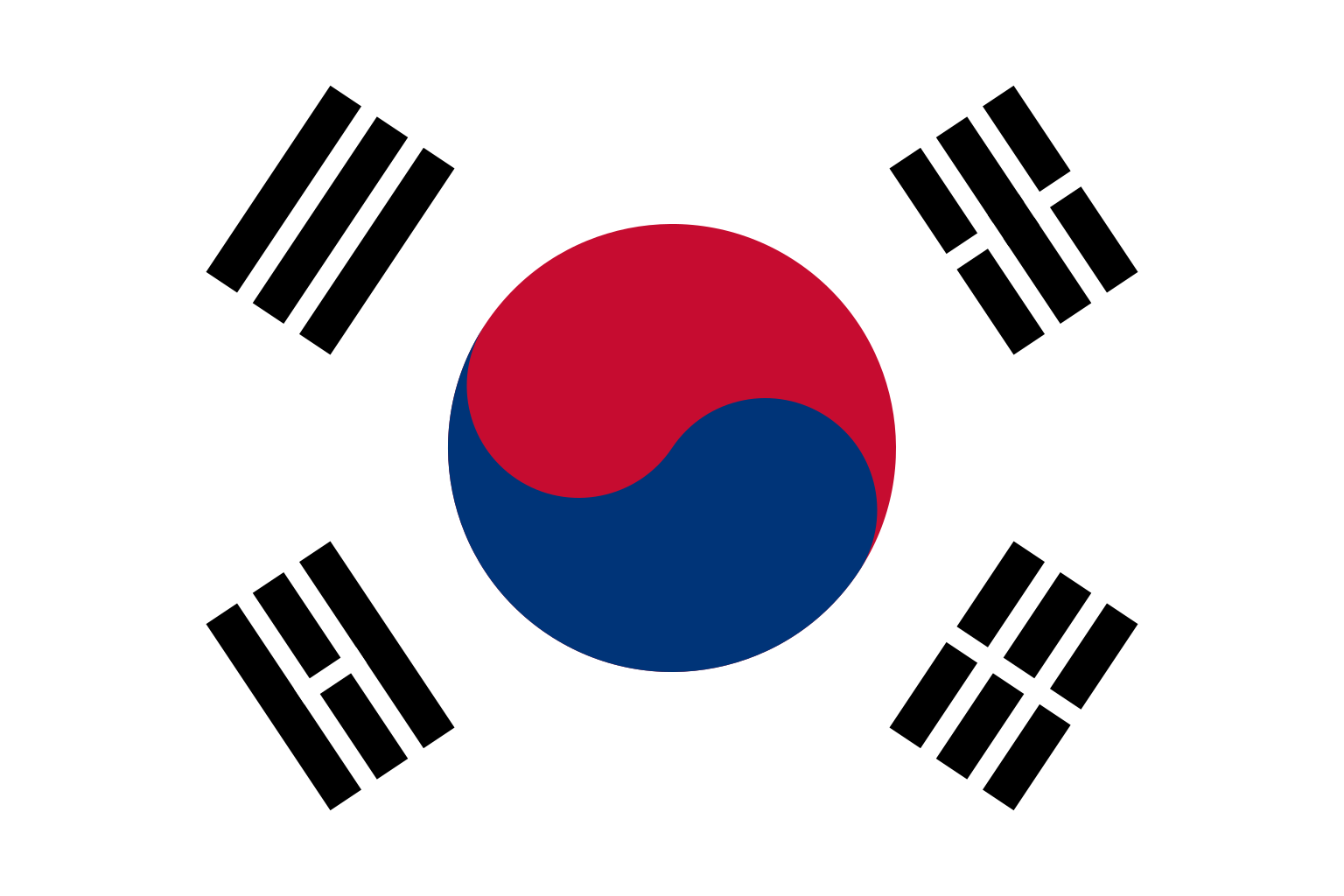 Obrázek státní vlajky státu Jižní Korea - v rozlišení 1536x1024 - Východní Asie Obrázek státní vlajky státu Jižní Korea - v rozlišení 1536x1024 - Východní Asie