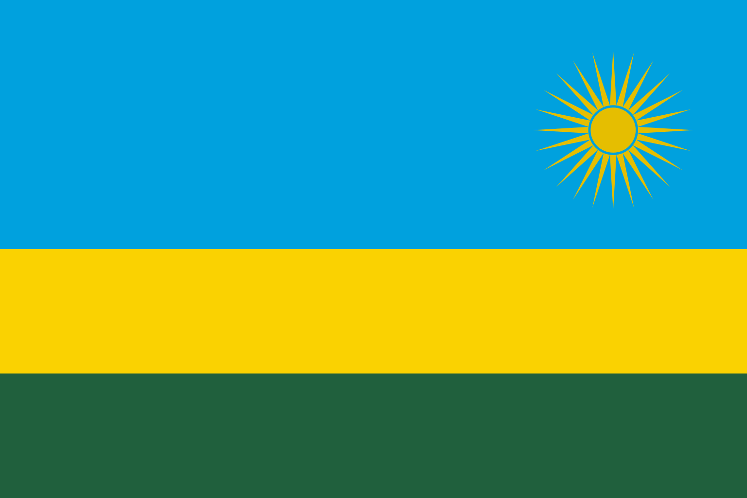 Obrázek státní vlajky státu Rwanda - v rozlišení 1536x1024 - Afrika Obrázek státní vlajky státu Rwanda - v rozlišení 1536x1024 - Afrika
