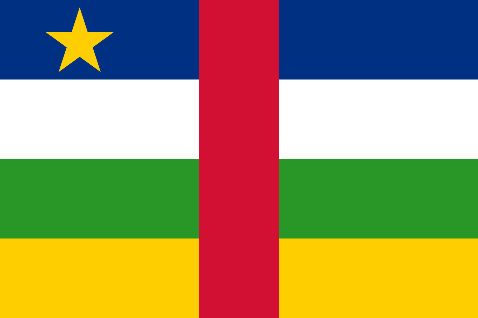 Obrázek státní vlajky státu Středoafrická republika - v rozlišení 1536x1024 - Afrika Obrázek státní vlajky státu Středoafrická republika - v rozlišení 1536x1024 - Afrika
