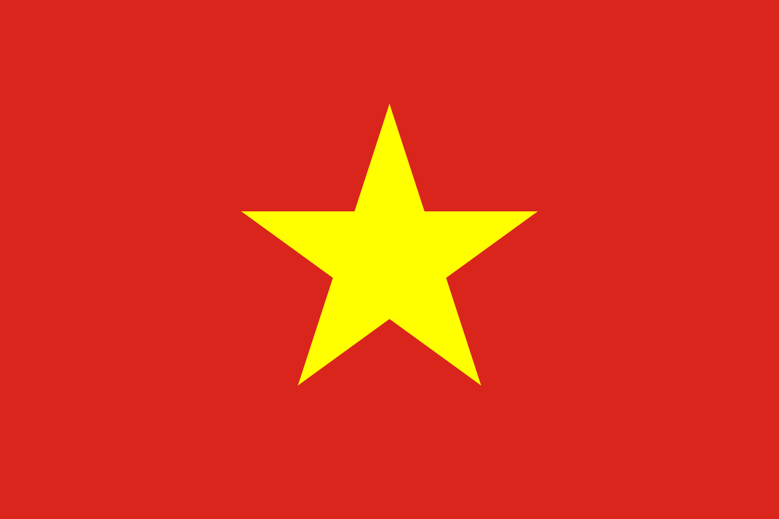 Obr�zek st�tn� vlajky st�tu Vietnam - v rozli�en� 1536x1024 - V�chodn� Asie