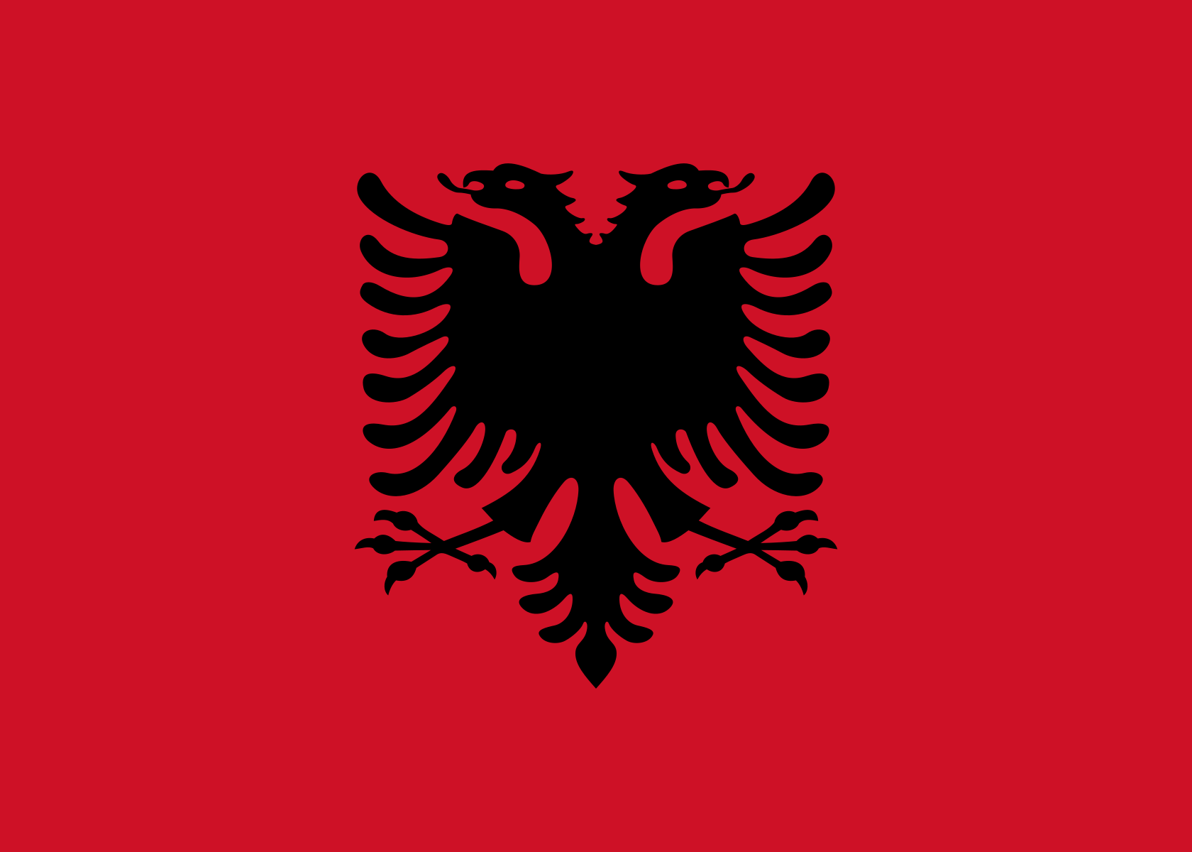 Obrázek státní vlajky státu Albánie - v rozlišení 1680x1200 - Evropa Obrázek státní vlajky státu Albánie - v rozlišení 1680x1200 - Evropa