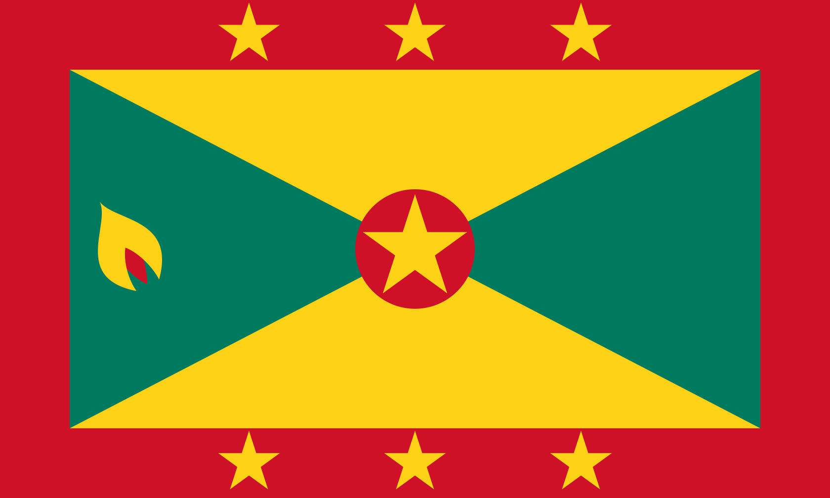 Obrázek státní vlajky státu Grenada - v rozlišení 1680x1008 - Střední Amerika Obrázek státní vlajky státu Grenada - v rozlišení 1680x1008 - Střední Amerika