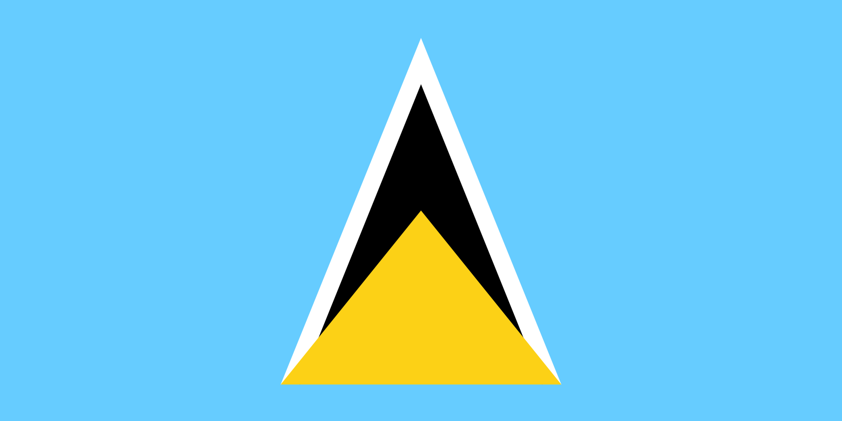 Obr�zek st�tn� vlajky st�tu Svat� Lucie - v rozli�en� 1680x840 - St�edn� Amerika