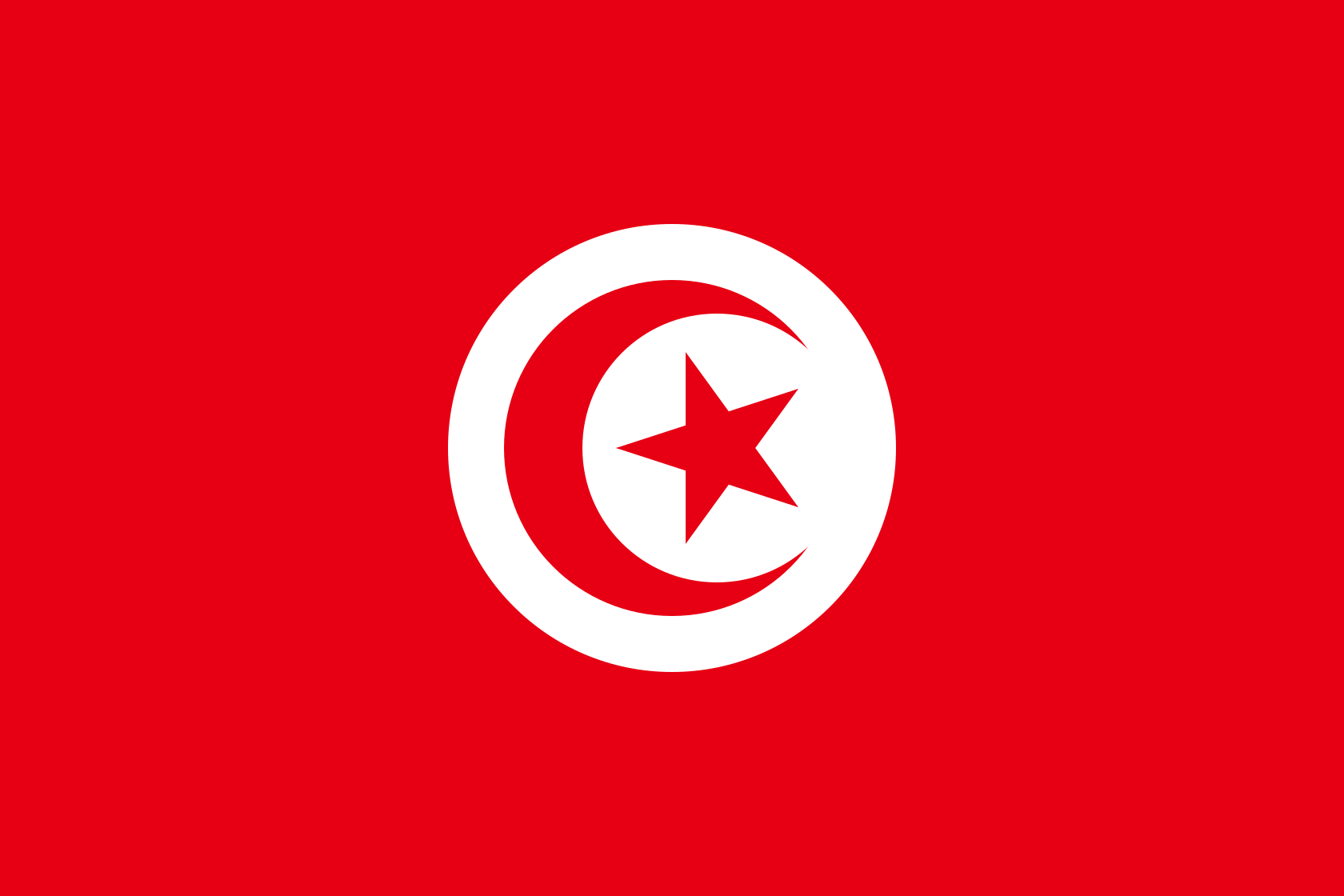 Obr�zek st�tn� vlajky st�tu Tunisko - v rozli�en� 1680x1120 - Afrika