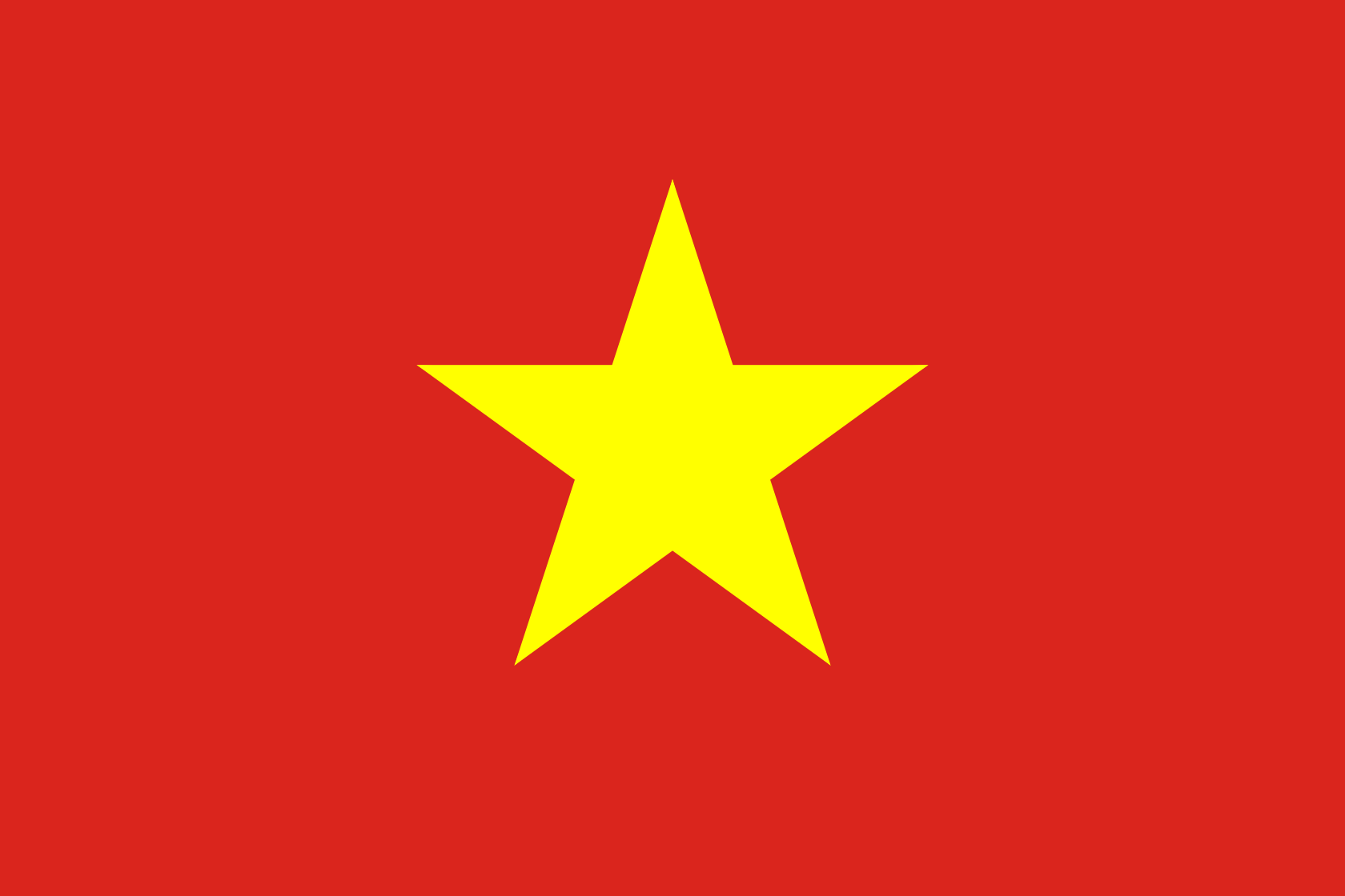 Obr�zek st�tn� vlajky st�tu Vietnam - v rozli�en� 1680x1120 - V�chodn� Asie