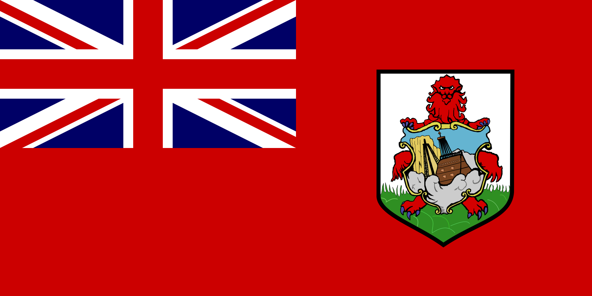 Obr�zek st�tn� vlajky st�tu Bermudy - v rozli�en� 1920x960 - Severn� Amerika