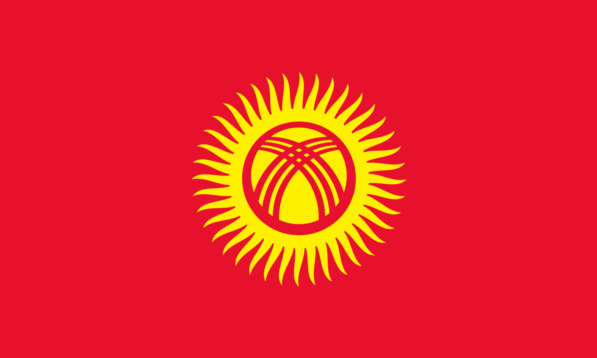 Obr�zek st�tn� vlajky st�tu Kyrgyzst�n - v rozli�en� 1920x1152 - St�edn� Asie