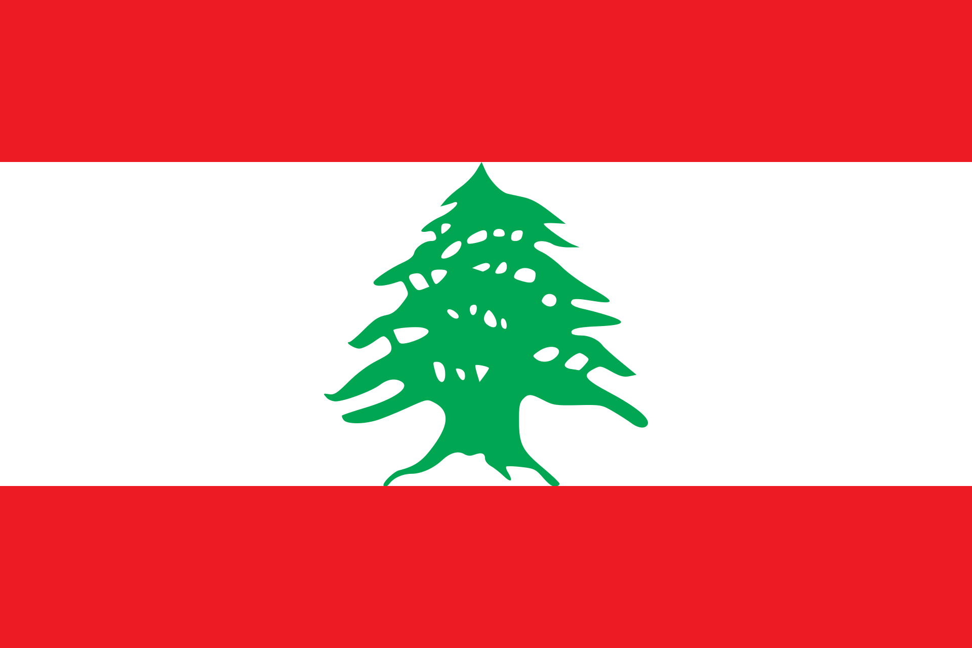 Obr�zek st�tn� vlajky st�tu Libanon - v rozli�en� 1920x1280 - Bl�zk� v�chod
