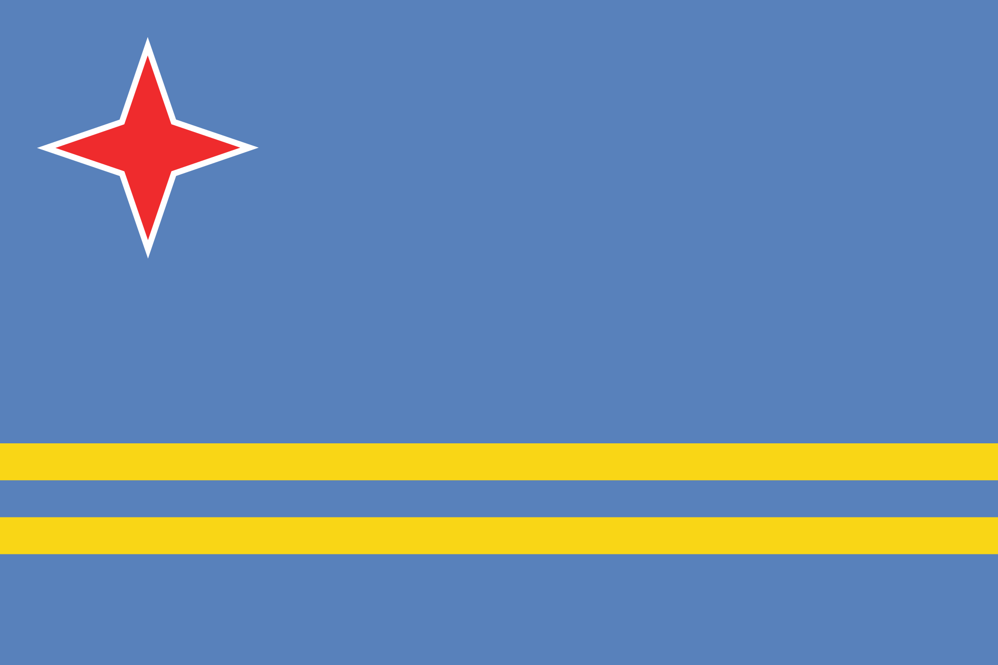 Obrázek státní vlajky státu Aruba - v rozlišení 2048x1365 - Střední Amerika Obrázek státní vlajky státu Aruba - v rozlišení 2048x1365 - Střední Amerika