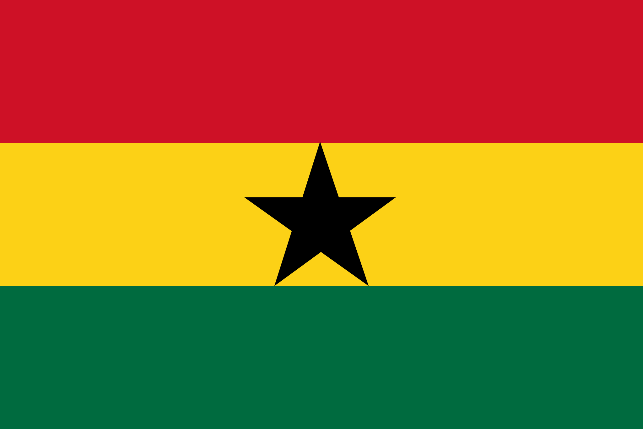 Obr�zek st�tn� vlajky st�tu Ghana - v rozli�en� 2048x1365 - Afrika
