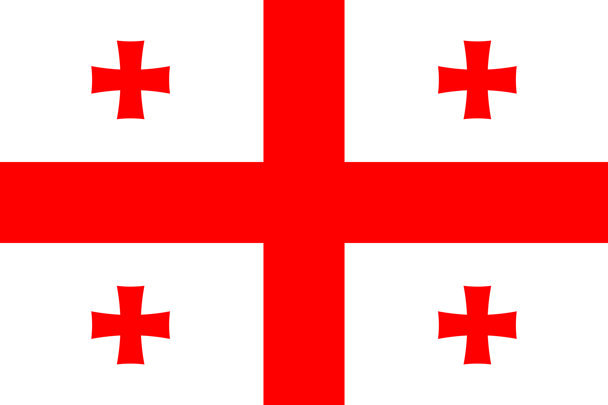 Obr�zek st�tn� vlajky st�tu Gruzie - v rozli�en� 2048x1365 - Bl�zk� v�chod