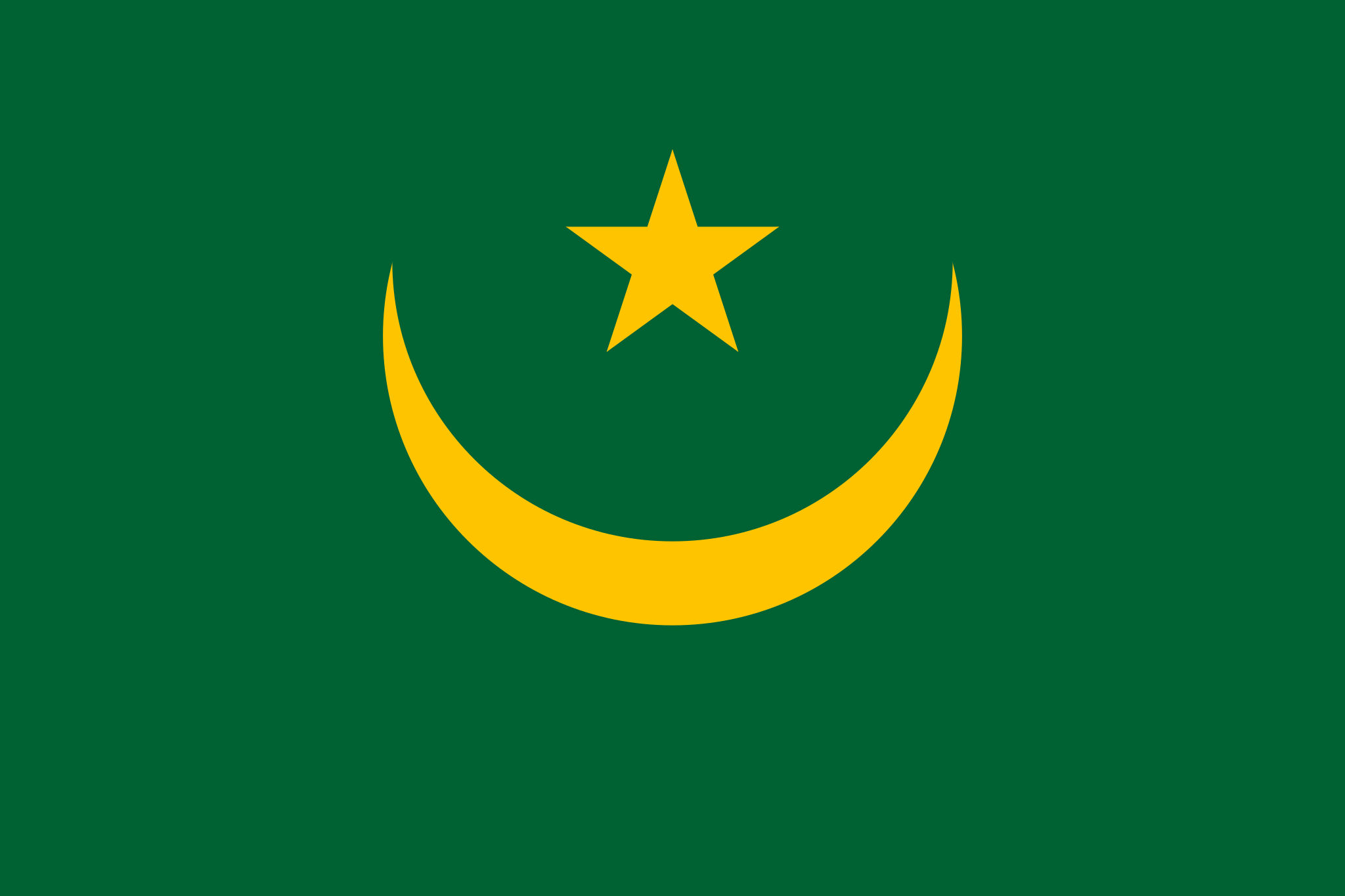 Obr�zek st�tn� vlajky st�tu Maurit�nie - v rozli�en� 2048x1365 - Afrika