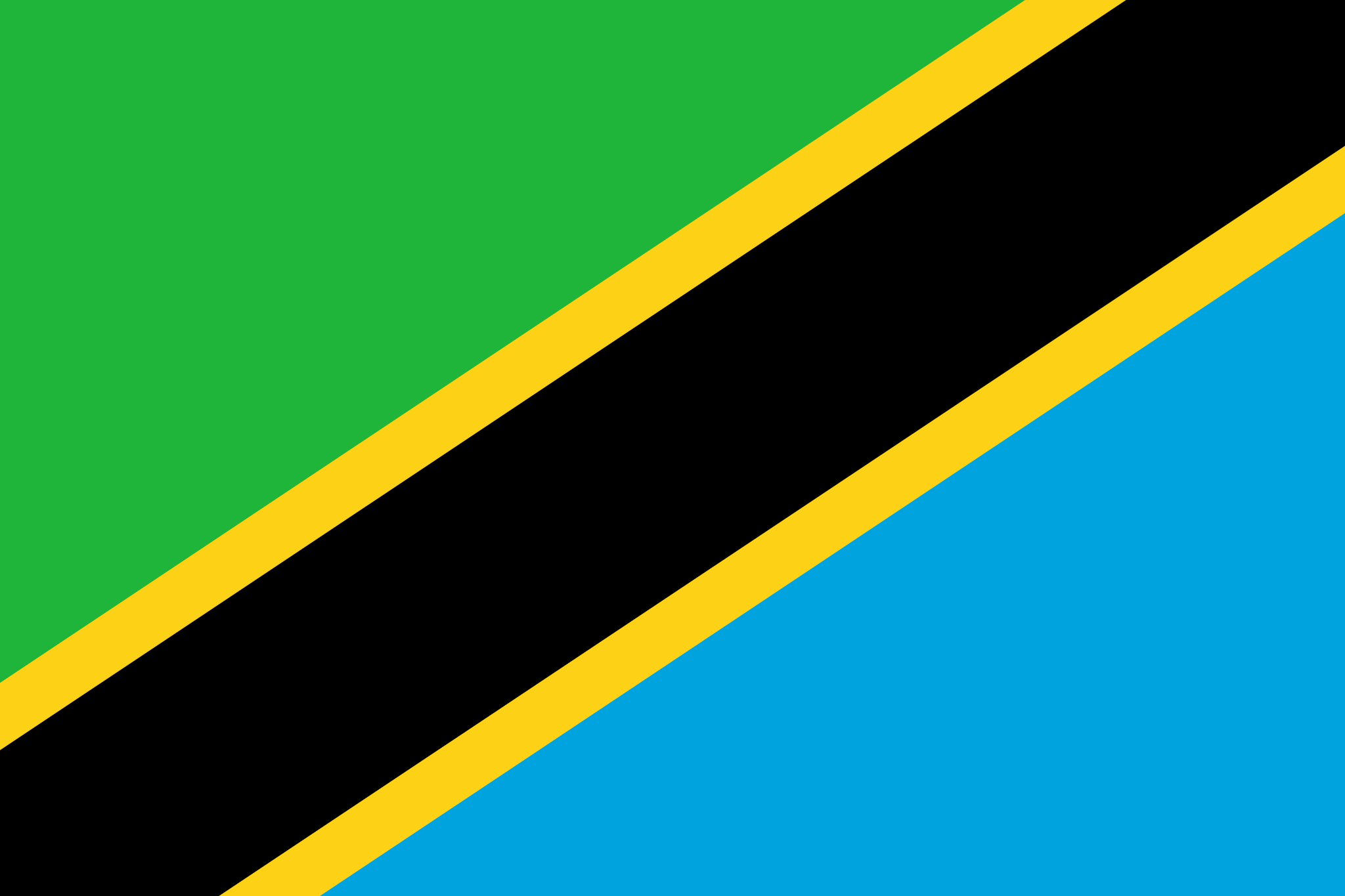 Obrázek státní vlajky státu Tanzanie - v rozlišení 2048x1365 - Afrika Obrázek státní vlajky státu Tanzanie - v rozlišení 2048x1365 - Afrika