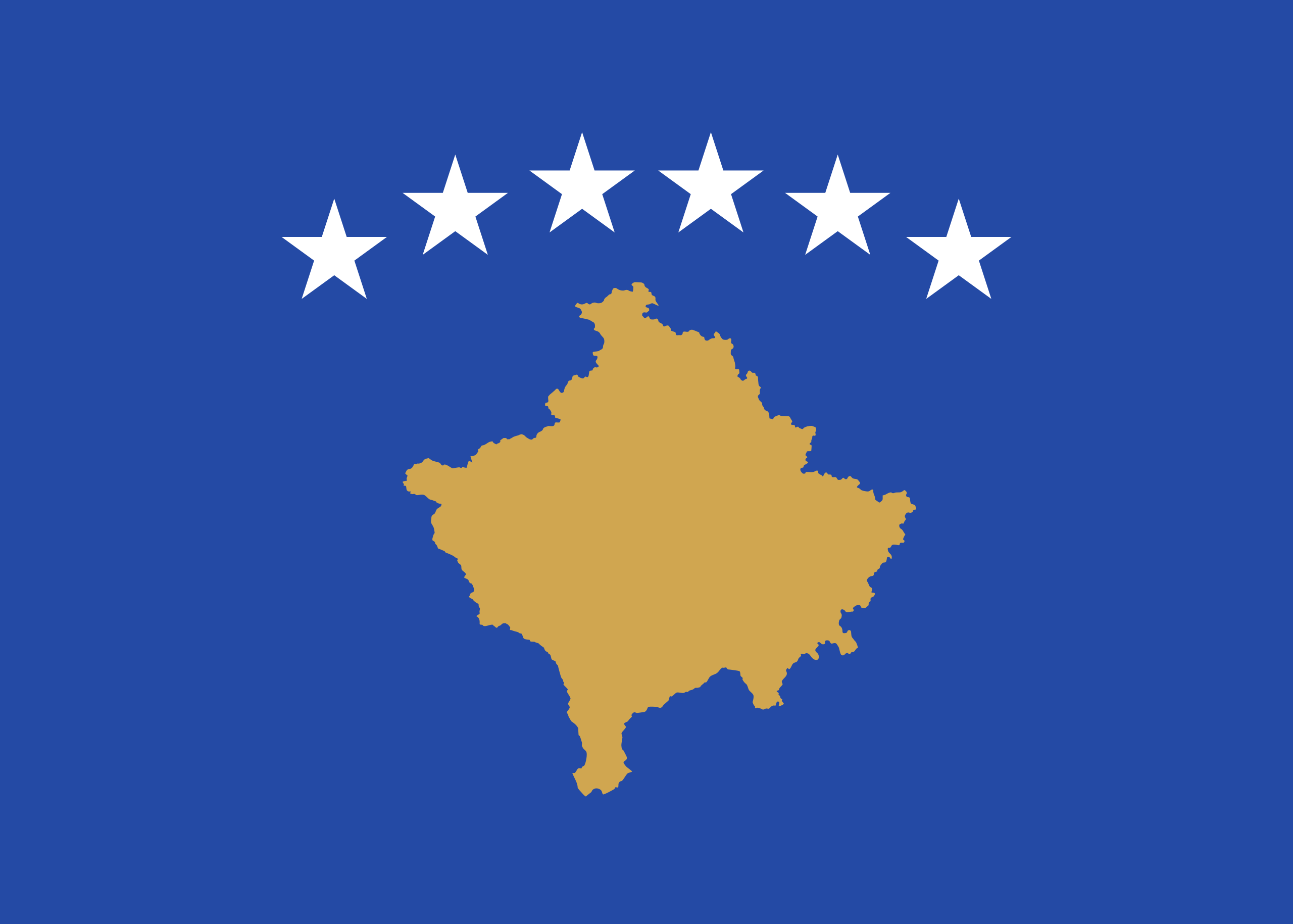 Obr�zek st�tn� vlajky st�tu Kosovo - v rozli�en� 2560x1829 - Evropa