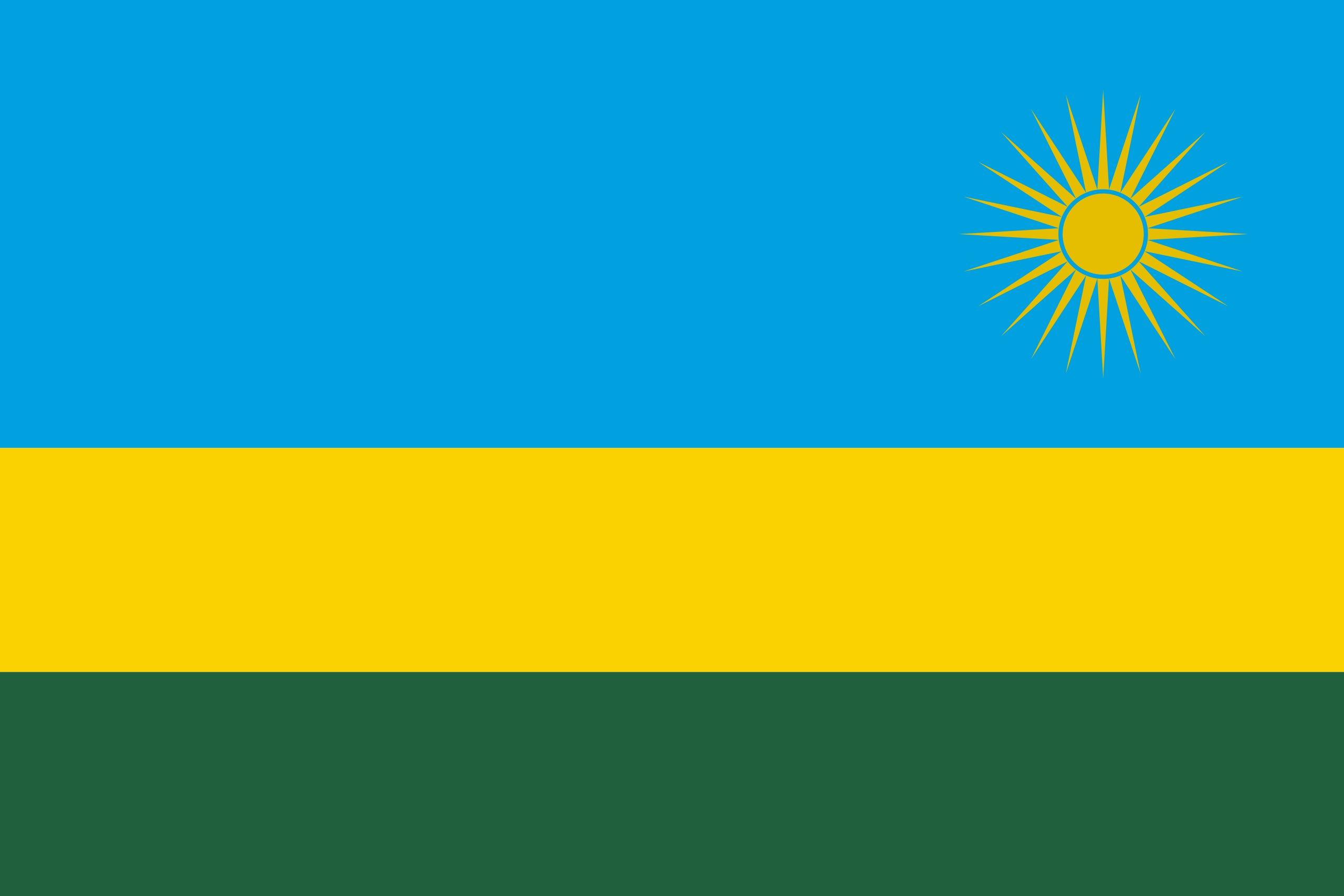 Obrázek státní vlajky státu Rwanda - v rozlišení 2560x1707 - Afrika Obrázek státní vlajky státu Rwanda - v rozlišení 2560x1707 - Afrika