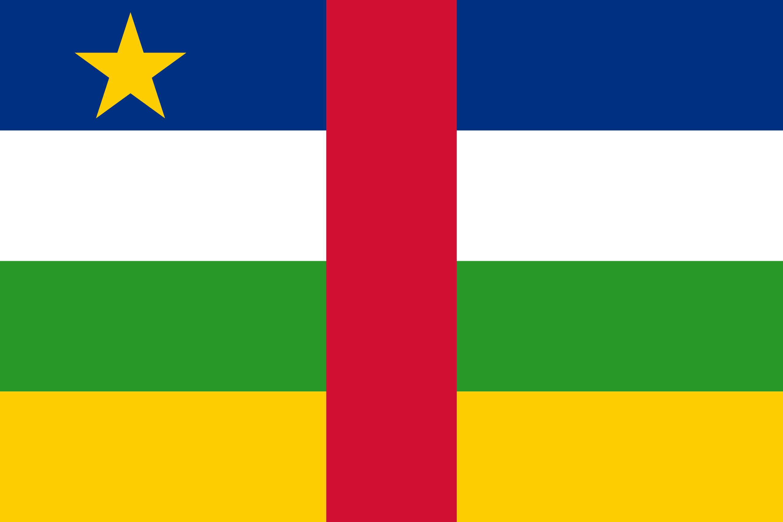 Obrázek státní vlajky státu Středoafrická republika - v rozlišení 2560x1707 - Afrika Obrázek státní vlajky státu Středoafrická republika - v rozlišení 2560x1707 - Afrika